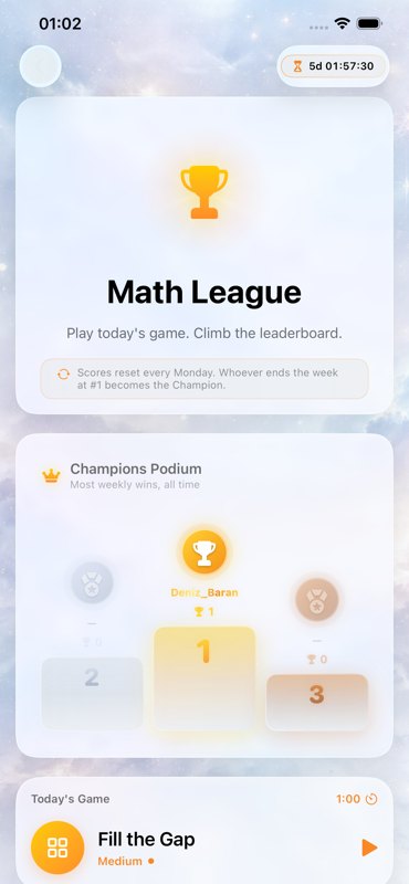 Math League leaderboard